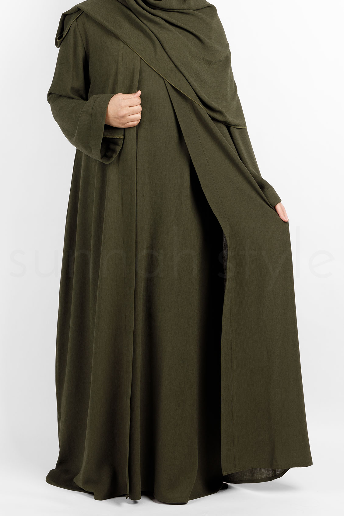 Sunnah Style Brushed Robe Army